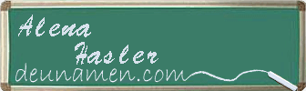 Alena Hasler Visitenkarte
